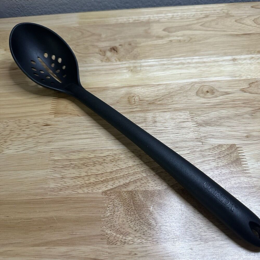 Oneida slotted serving spoon 13.5” Black Hanging